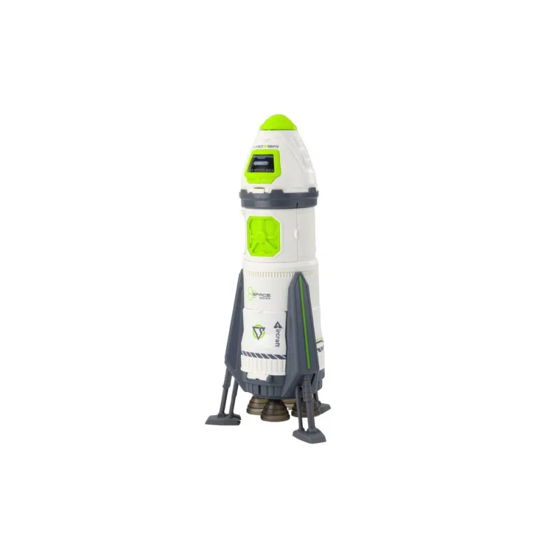 Kosminė raketa, erdvėlaivis, astronautų figūrėlės, šviesos, garsai · 2