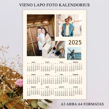 Vieno lapo foto kalendorius (VLK-16)