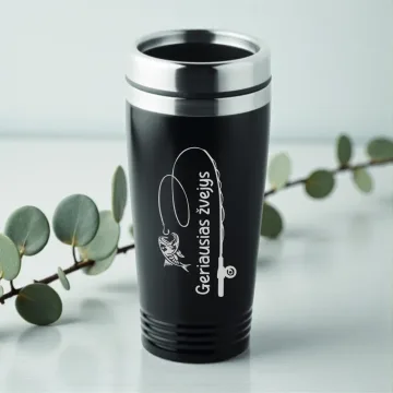 Kelioninis puodelis „Geriausias žvejys“ (400ml)