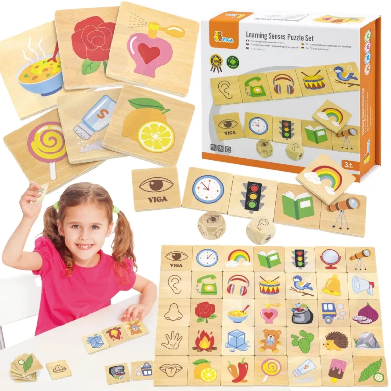 Dėlionė - sensorinis mokymosi rinkinys Viga 44507 · 1