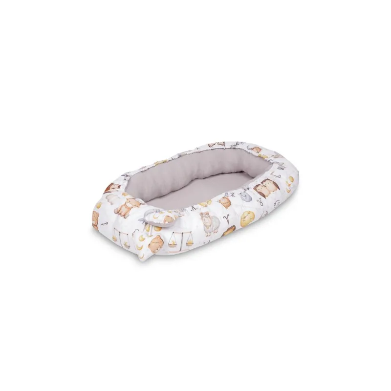 Lopšiukas Sensillo MUSLIN  80x45cm, Zodiako ženklai + pagalvė · 2
