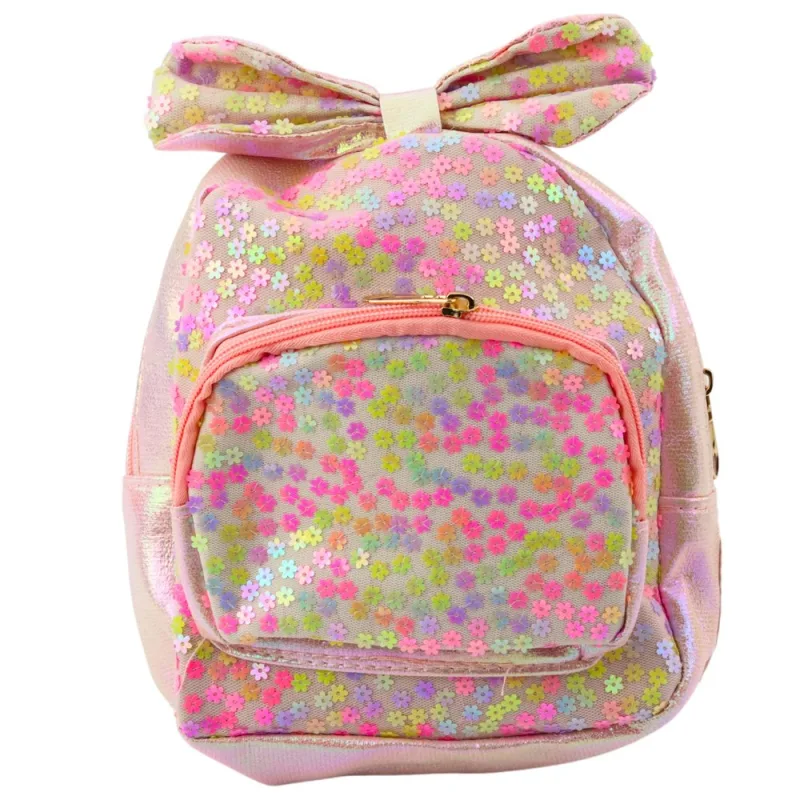 Vaikiška kuprinė su gėlėmis Cocard Light Pink 22cm 2.8L · 1