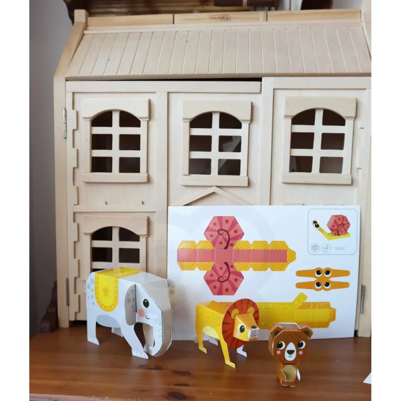 Origami kūrybinis rinkinys WOOPIE ART&FUN 3D DIY, 10 gyvūnų · 2