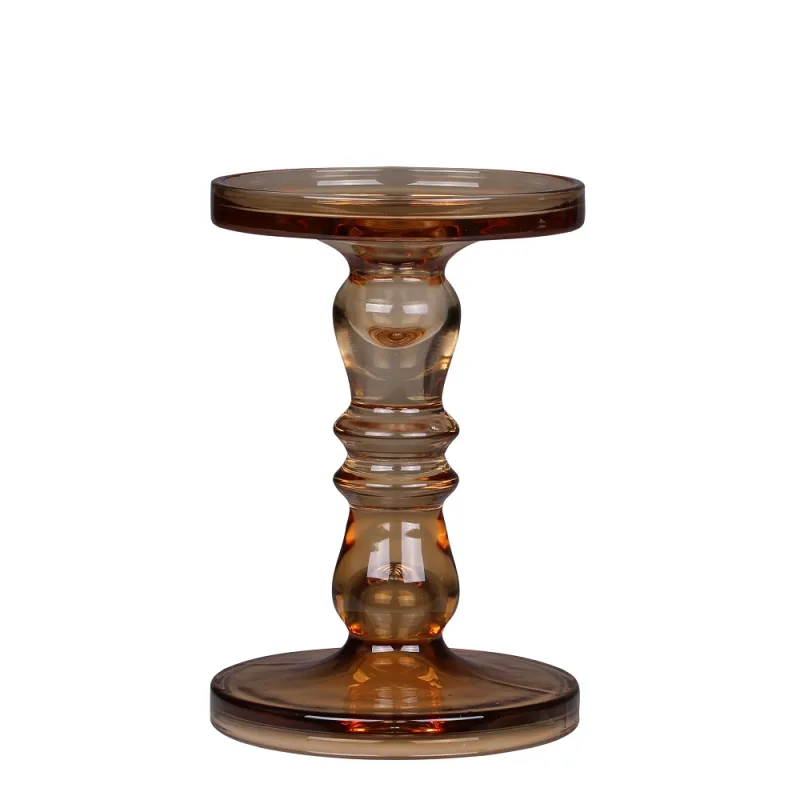 Stiklo žvakidė cilindrinėms žvakėms — H19.5/D13 cm
