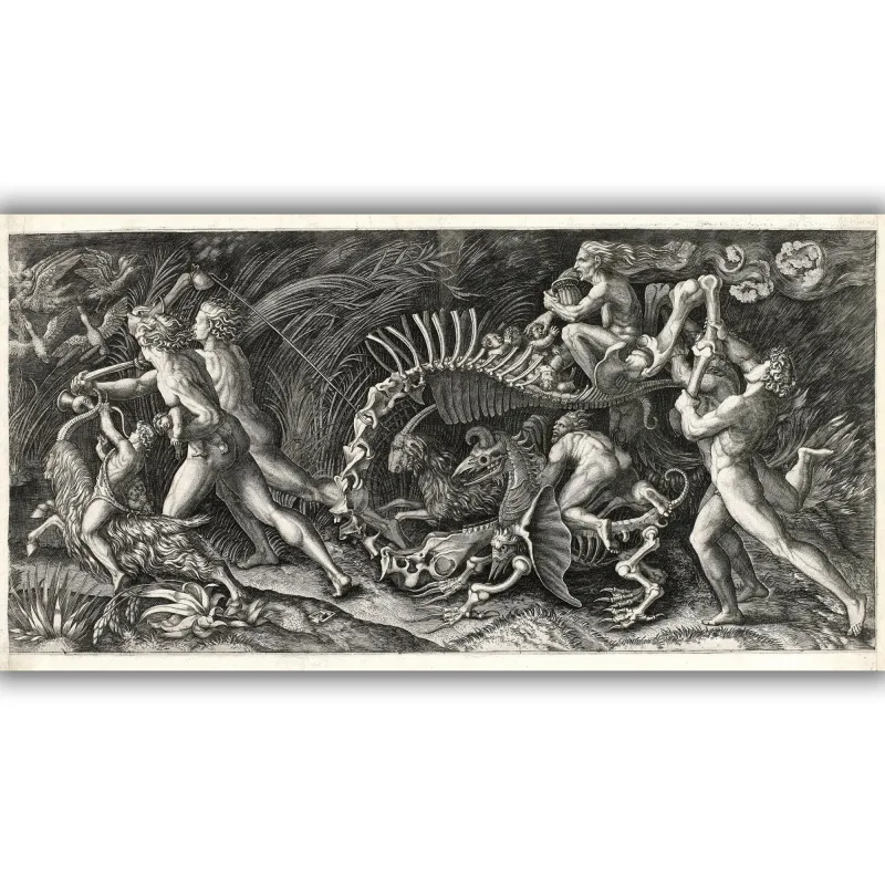 Reprodukcija „Griaučiai“, Agostino Veneziano, (1520)