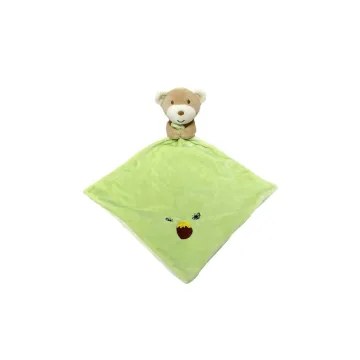 Žaislinė antklodė - 94055 - MILUŚ - meškiukas TEDDY - ŽALIA - dydis 25 cm