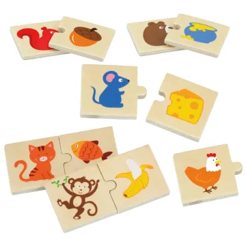 Medinė dėlionė VIGA Feed the Animal What Animals Eat
