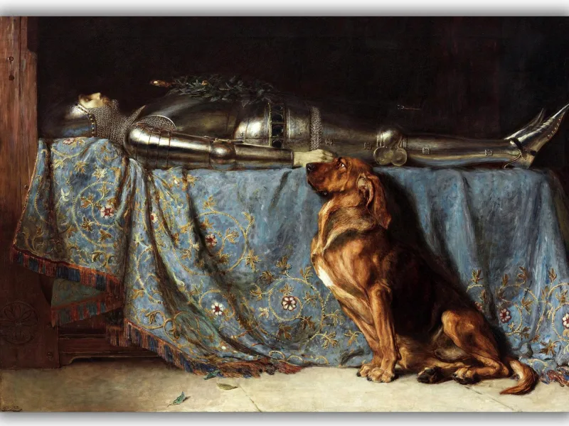 Reprodukcija „Ištikimas draugas“, Briton Riviere, (1888)