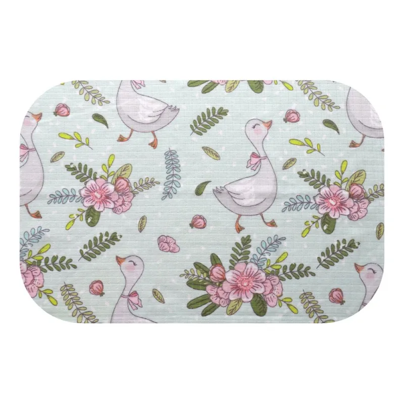 Sauskelnės - 29347 - TETRA PRINT - EGA - GOSSE & FLOWERS - MINT - dydis 70x80 cm · 2