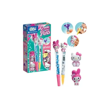 Kūrybinis rinkinys Idea Art Mini rašiklių gamykla: Hello Kitty ir draugai – Hello Kitty ir My Melody, Clementoni 18433