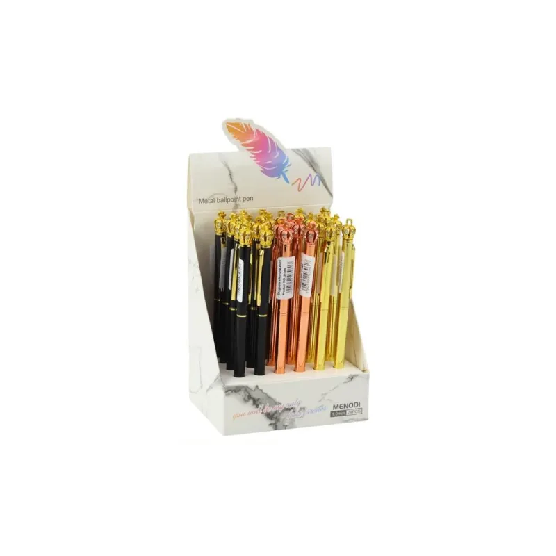 Metalinis automatinis rašiklis 1,0 mm mėlynu rašalu, 1vnt · 3