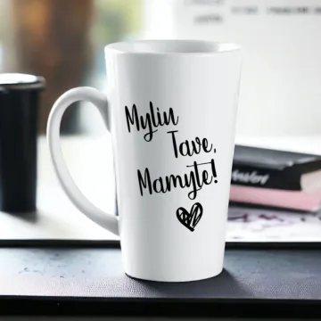 Latte puodelis „Myliu Tave, mamyte“ (450ml)