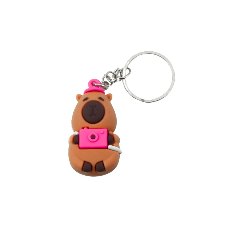 Raktų pakabukas Capybara pakabukas su vėžlio kamera vonioje Circle Mix · 3