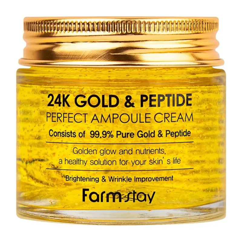 Farm Stay 24K Gold & Peptide Perfect Ampoule Cream – veido kremas brandžiai odai · 1