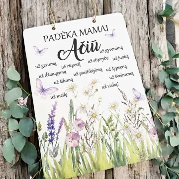 Pakabinama lentelė „Padėka Mamai“