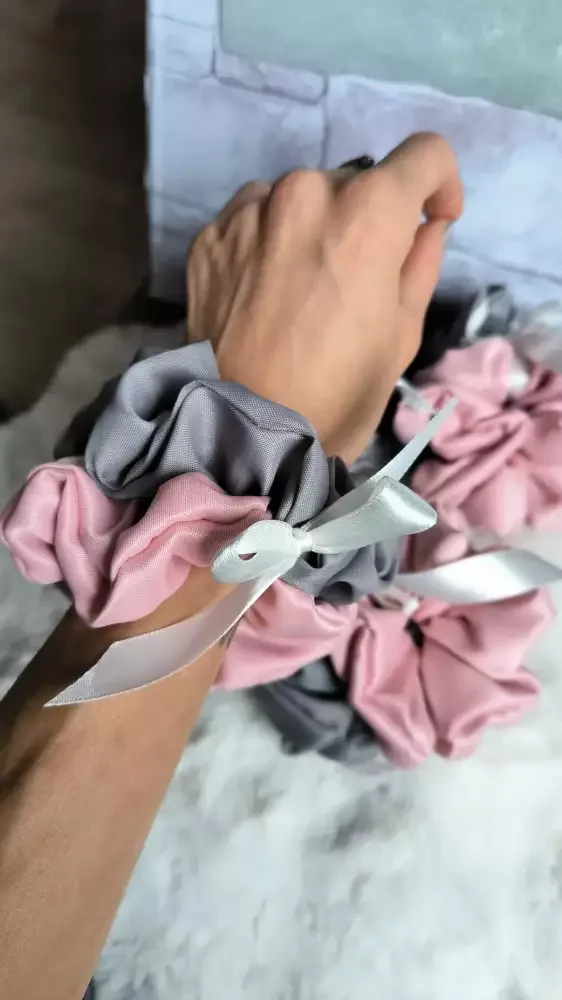 „Zero waste“ scrunchie plauku gumytės