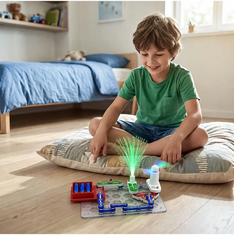 Mažas elektronikos rinkinys vaikams, elektros grandinėms, LED eksperimentams, 8+ · 3