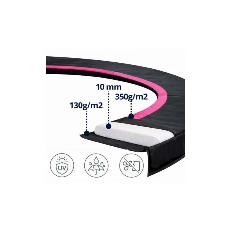 Sport Max 16 pėdų batuto spyruoklių dangtis juodai-rožinis · 3