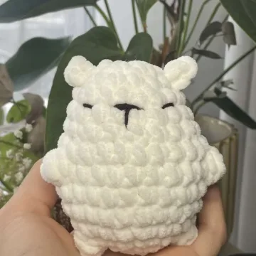 Crochet white bear / Nertas baltas meškiukas