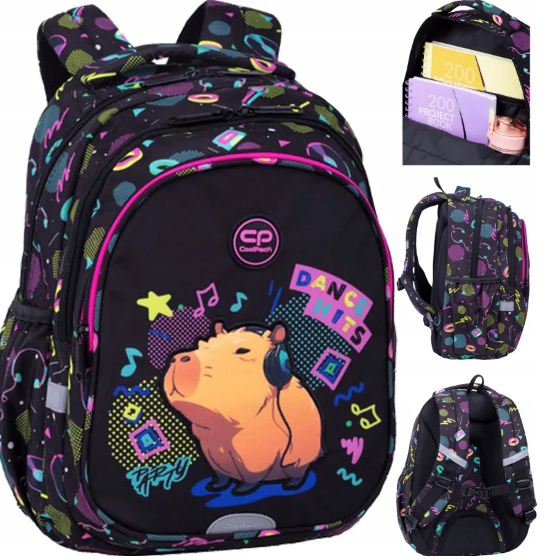 CoolPack mokyklinė kuprinė mergaitėms su kapibara · 1
