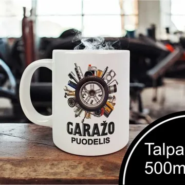 Standartinis puodelis „Garažo puodelis“ 500ml