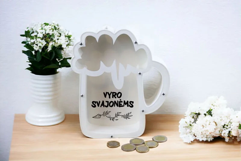 3D Taupyklė bokalas „Vyro svajonėms“
