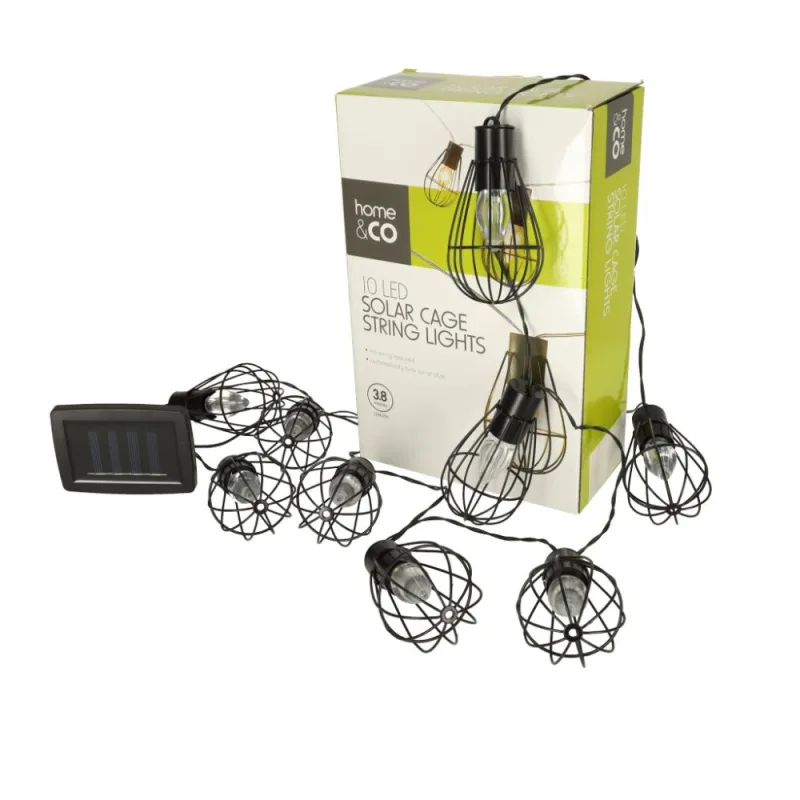 Sodo žibintai - saulės lempučių girlianda 10 LED · 1