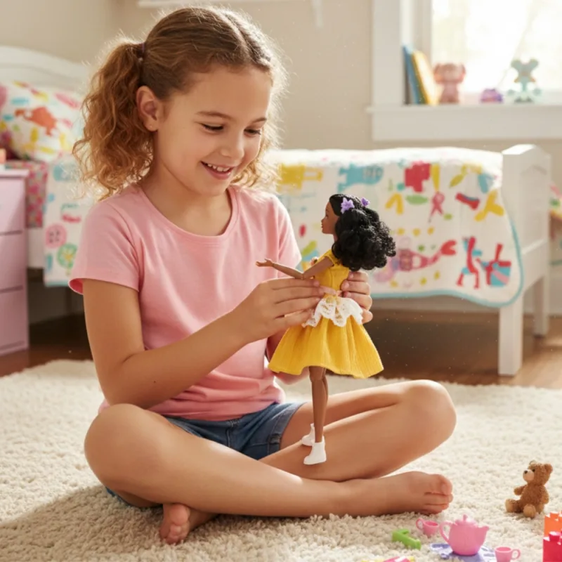 Lėlė Emi 32 cm WOOPIE ROYAL Madinga apranga ir gražūs juodi plaukai · 3