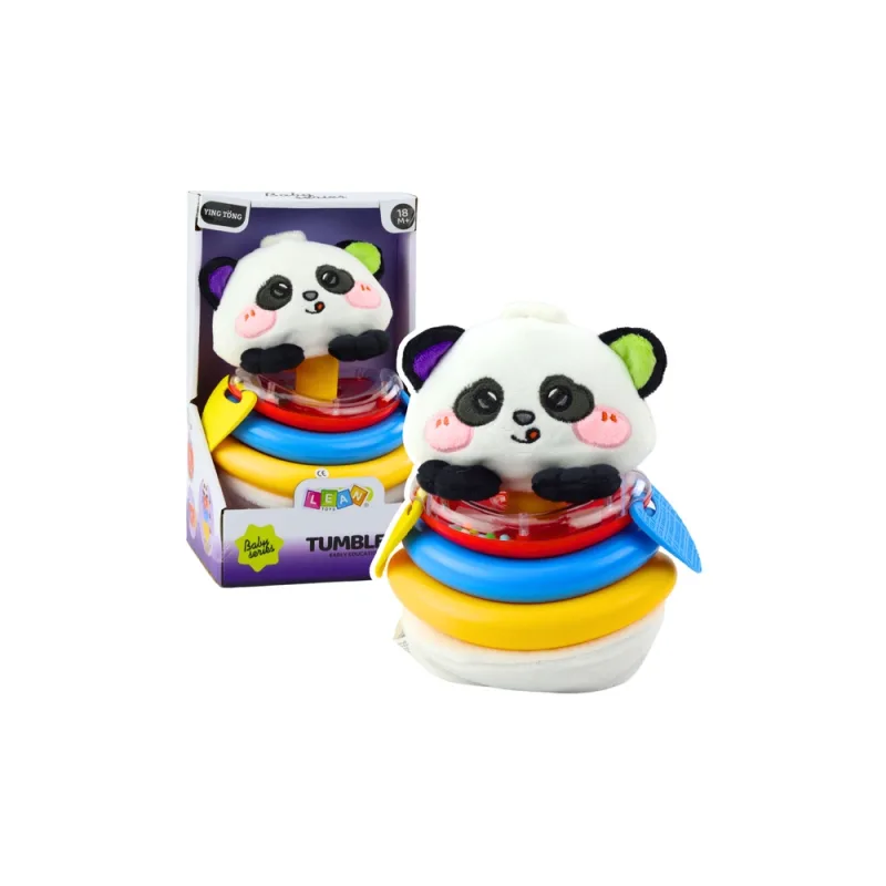 Sensorinis žaislas - panda su žiedais · 1