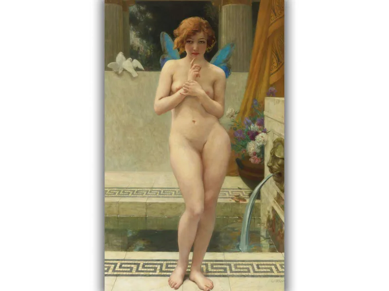 Reprodukcija „Psichė prie fontano“, Guillaume Seignac