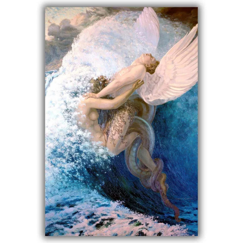 Reprodukcija „Blužnis ir idealas“, Carlos Schwabe