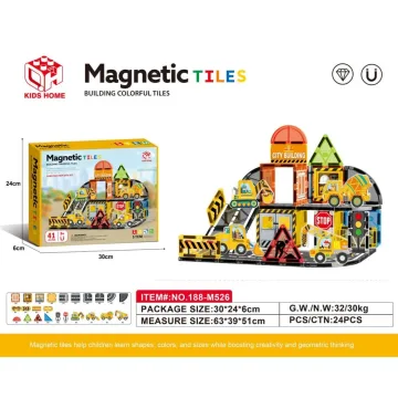 Magnetinis konstruktorius Statybų aikštelė, 41 el.