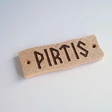 Medinė dekoratyvinė pirties lentelė „Pirtis“