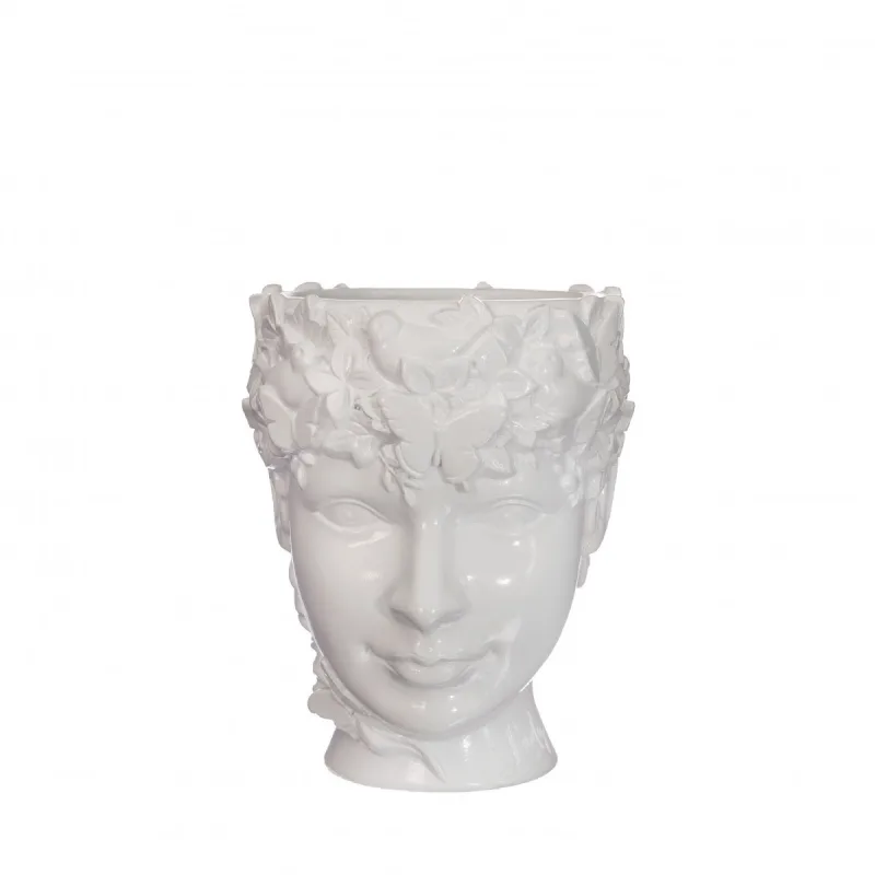 Baltas vazonas Exclusive Lady — d12*14.5cm