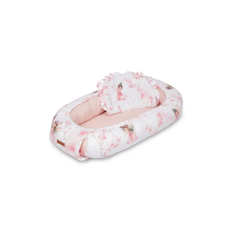 Lopšiukas Sensillo MUSLIN  80x45cm, Fėja rožinė + pagalvė · 1