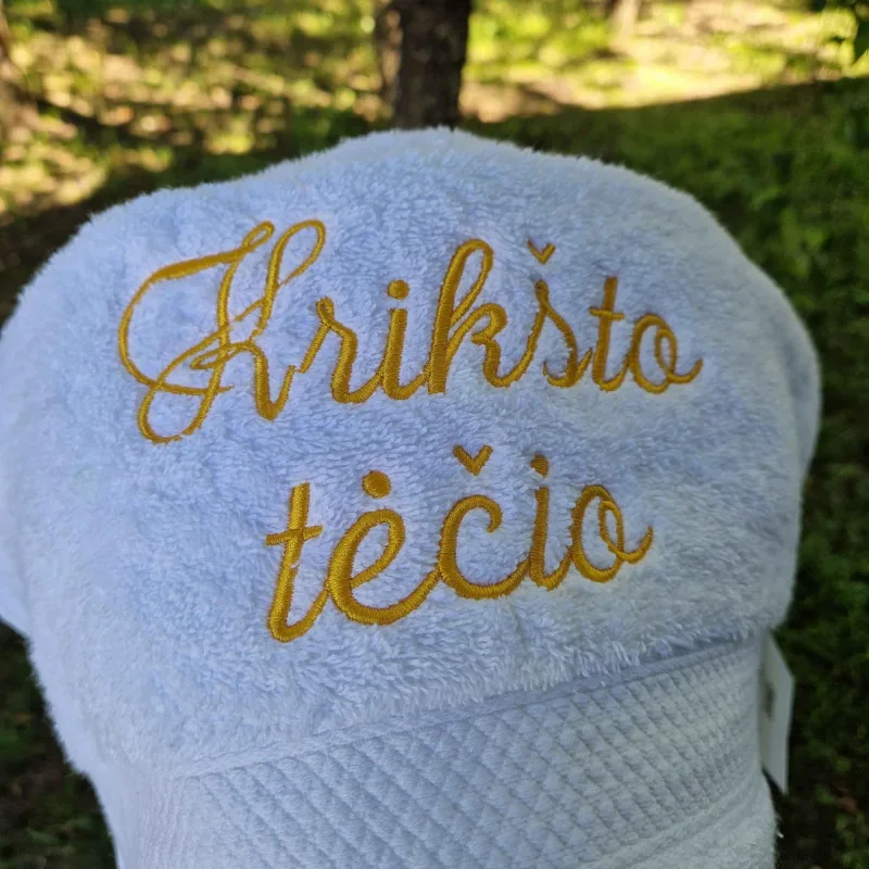 Siuvinėtas rankšluostis su norimu užrašu
