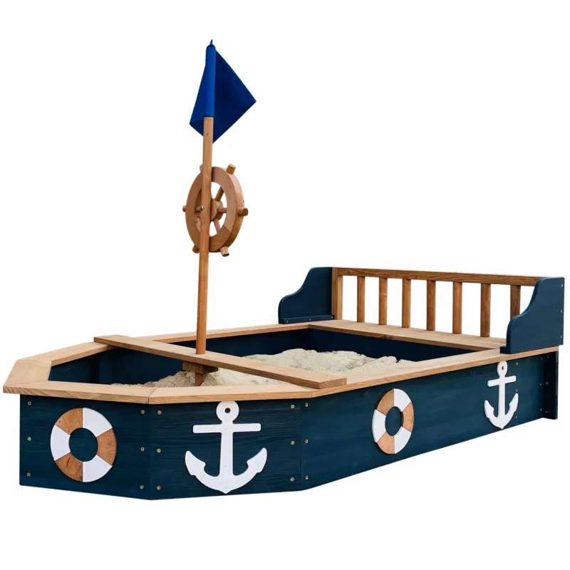 AXI Doris Boat medinė laivo formos smėlio dėžė · 1