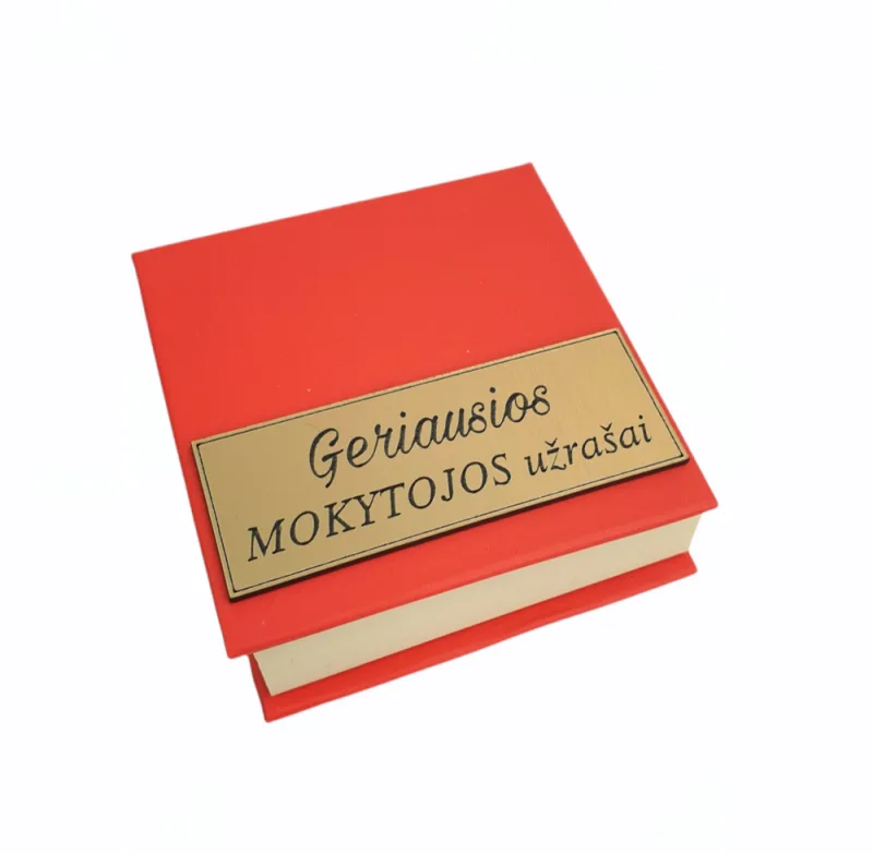 Dėklas užrašų lapeliams „Geriausios mokytojos užrašai“