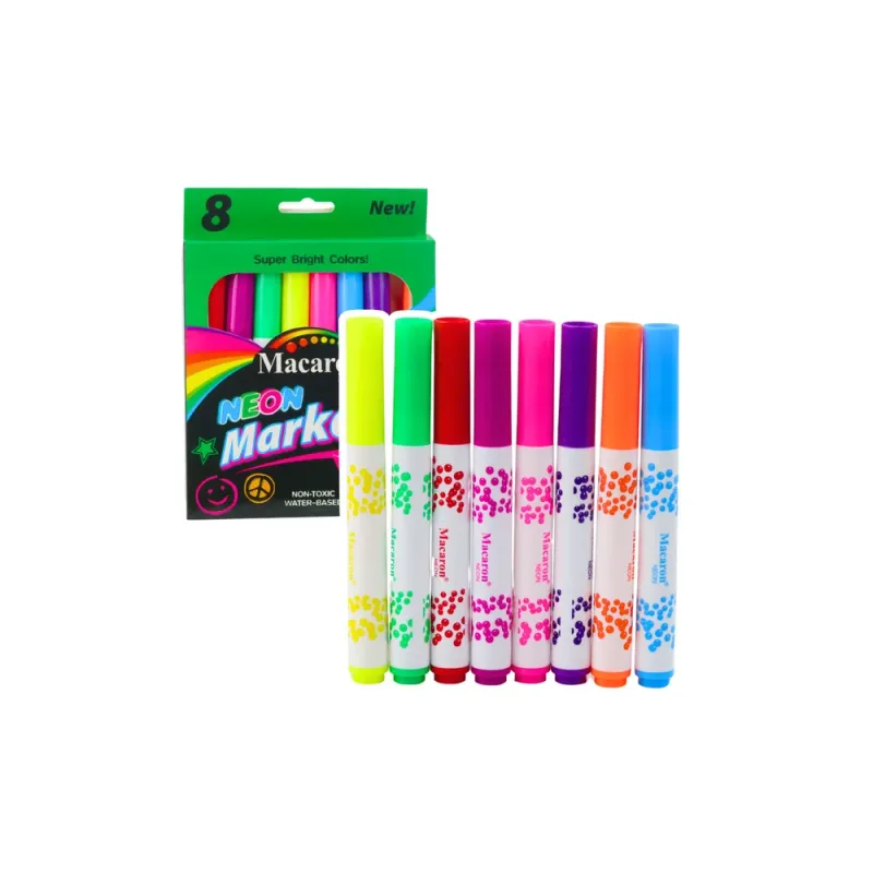 Mokyklinis neoninių akvarelinių rašiklių rinkinys 8 vnt · 1